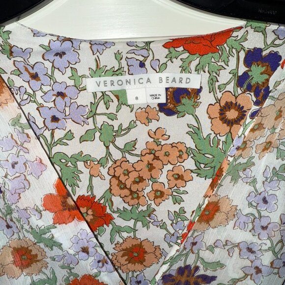 Veronica Beard "Saera" Floral Smocked Mini Dress - Women's US Size 8 - Picture 7 of 15